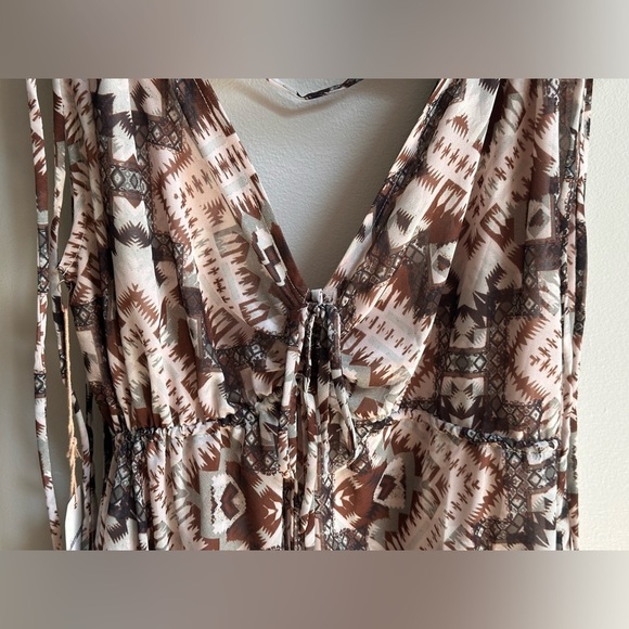 NEW Shyanne Southwestern Aztec Boho High-Low Chiffon Dress Women’s M - Picture 11 of 15